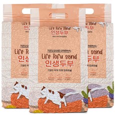 푸르미 인생두부 고양이 모래, 10L, 3개, 오리지널