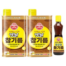 오뚜기 옛날참기름 450ml 2p + 향긋한 들기름 320ml, 1세트