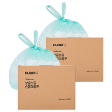 크린아이 보송보송 뽑아쓰는 손잡이 봉투 베이비파우더향 4호 200매, 18L, 2개