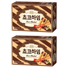 CROWN 皇冠 HEIM 榛果可可醬威化酥, 韓國人氣休閒零食，香濃酥脆, 142g, 2盒
