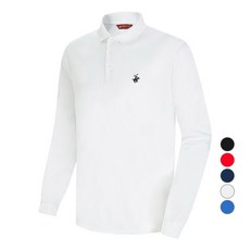 BEVERLY HILLS POLO CLUB 比佛利保羅 男女通用 涼感 透氣 Cool Ever 小標誌 長袖Polo T恤 CPW0T11, 白色