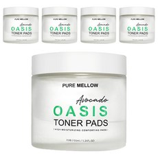 Pure Mellow 鱷梨綠洲爽膚水墊 70p, 70片, 5罐