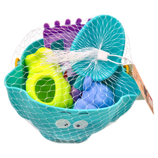 大象玩水玩沙10件組 Set, 顏色隨機, 1組, 380g