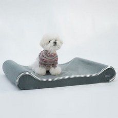 레드퍼피 스윗드림 침대&쿠션, 다크그레이, 1개