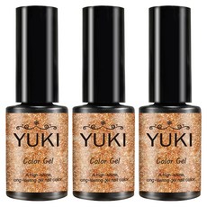유키 컬러 젤네일, 174호 플래티넘골드, 5g, 3개