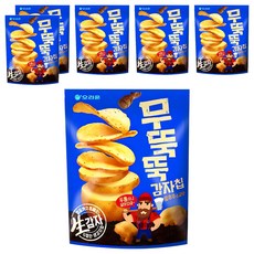 오리온 무뚝뚝감자칩 통후추 소금맛 과자, 60g, 6개
