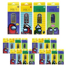 Feelbox Among Us印花鉛筆 2B 5入, 混色, 20組