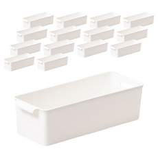 이즈리빙 팬트리 바스켓 깊은형, 아이보리, 15개