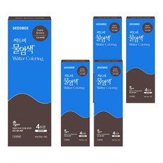 씨드비 프리미엄 물염색 시즌2 염모제 4p, 다크브라운, 5개