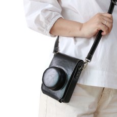 富士 x100 / 徠卡 D-LUX7 / Panasonic Lumix LX100 M2 FLP 經典相機包 保護殼, 黑色