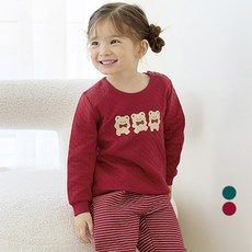 unifriend 兒童款 Merry Bear 純棉寬鬆保暖內衣上下套組