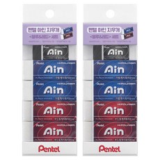 펜텔아인 펜텔 지우개 중 + 대 4p 세트 ZEAHS10-G4A1, 혼합색상, 10개