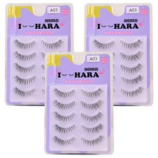 IHara Petit Up 假睫毛 2p x 5入組 A03, 3個, 黑色