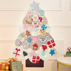 半島良品 DIY毛氈裝飾聖誕樹, 韓系 多色, 1入
