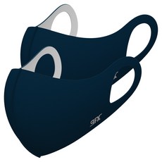 9FX 日常運動用透氣可水洗立體口罩, 海軍, 2片