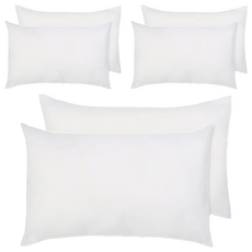 MM Shop 棉質枕芯, 白色, 6個