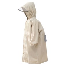 愛北鼻 親子同款加厚防水雨衣, 超強防潑水 潑水編布 PU防水膠層, 卡其色, M