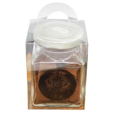 Rica名品手工黑巧克力 迷你巧克力+包裝 透明+玻璃瓶組, 100克, 1套