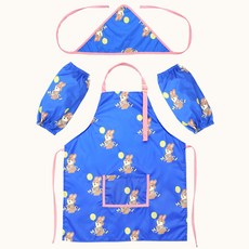 OUAStudio 兒童託兒所幼稚園圍裙 + 袖套 + 頭巾組