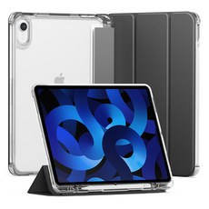 SINJIMORU Clear Apple Pencil 收納iPad保護套, 黑色, 1個