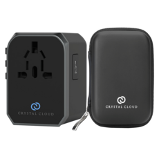 크리스탈클라우드 5포트 유에스비 5.6A 전세계 여행용 해외 멀티 플러그 어댑터 돼지코 CC-305PLUS, 1개