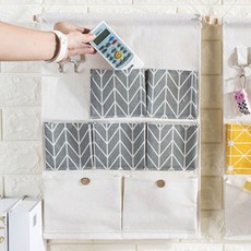 Ocheaes壁掛式口袋收納整理箱 4個, 灰色的