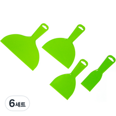 Geobiz 塑膠刮刀4件組 綠色, 6套