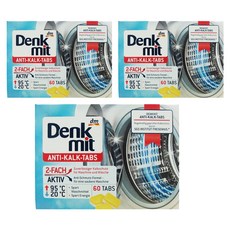 dm Denk mit 德國洗衣機清潔劑, 60錠, 60g, 3盒
