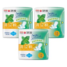 康乃馨 清涼棉衛生棉 一般流量, 21.5cm, 14片, 3包