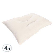 누리홈 고중량 데일리 두줄 경추 베개솜, 화이트, 4개