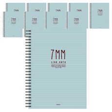 톡톡팬시 7mm라인 스프링노트, 민트, 10개입