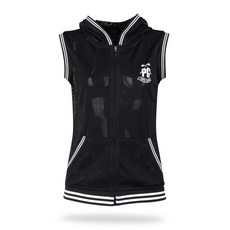 luxgolf PG高爾夫 女款全拉鍊網眼連帽背心 JB4S512W