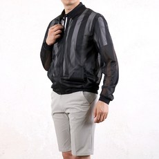 남성용 COX129 매쉬 스트라이프 초경량 골프 바람막이점퍼