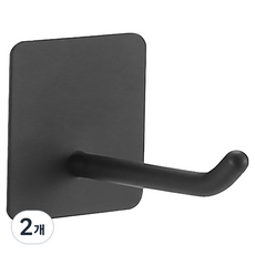 월드크린 스텐 후크 도구걸이 LV 롱타입 6cm, 블랙, 2개