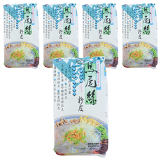 中農粉絲 馬尾絲粉皮 上等馬鈴薯澱粉 豌豆澱粉 綠豆澱粉 口感獨特 零脂肪 全素 零添加 清真認證, 120g, 5包