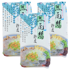 中農粉絲 馬尾絲粉皮 上等馬鈴薯澱粉 豌豆澱粉 綠豆澱粉 口感獨特 零脂肪 低GI 全素 零添加 清真認證, 120g, 3包