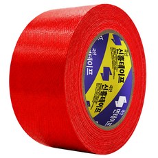 신흥 국산 대용량 라바 청면테이프 48mm x 25M 빨강, 1개