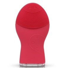 오엠티 휴대용 충전식 실리콘 진동클렌저, OMS-703, 레드