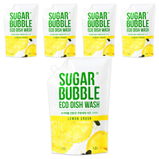 SUGAR BUBBLE 環保廚房清潔劑 檸檬酷爽 補充包, 5個, 1.2L