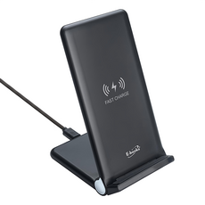 E-books B62 15W 快充四段折疊無線充電板, 黑色, 1盒