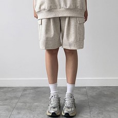원턱 카고 버뮤다 팬츠