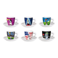 BIALeTTI 拜雷提 Event 濃縮咖啡杯6件組, 1套, 多色