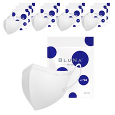 블루나 숨편한 새부리형 황사방역 마스크 대형 KF94, 5매입, 10개, 화이트