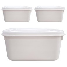 YAMADA 山田化學 白色保鮮盒 700ml 可冷藏/冷凍/微波, 3個, 1組