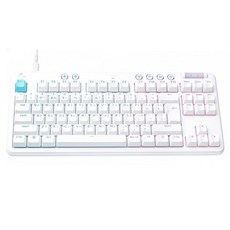 logitech G 羅技G 美型炫光機械式有線鍵盤, 白色, G713, 茶軸