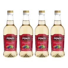 PONTI 白葡萄酒醋, 500ml, 4瓶