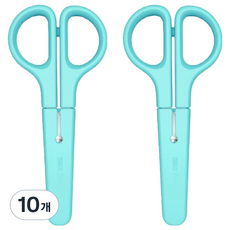 델리 심플 안전캡 가위 126mm 6021, 블루(6021_BL), 10개