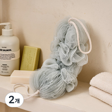 Modern House 方便搓背可拉伸長款沐浴球, 2個, 1入, MINT