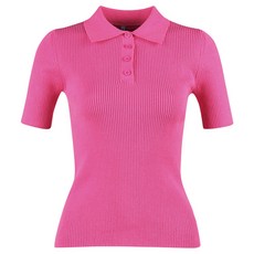 luxgolf 女款羅紋翻領短袖針織衫 MDG3M608