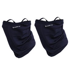 INCONTRO 掛耳式刷毛多功能圍巾, 素面海軍藍, 2個